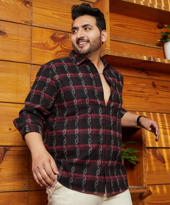 Instafab Plus Men Solid Casual Multicolor Shirt