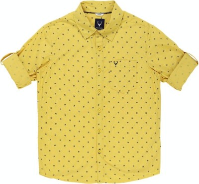 Allen Solly Boys Printed Casual Yellow Shirt