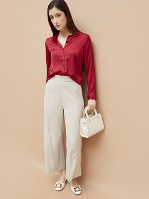 CODE by Lifestyle Women Solid Casual Red Shirt