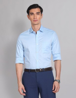 AD by Arvind Men Solid Formal Light Blue Shirt