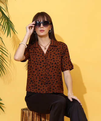 Sheetal Associates Women Printed Casual Brown Shirt