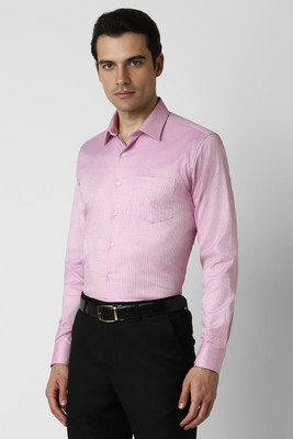 VAN HEUSEN Men Self Design Formal Purple Shirt