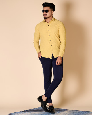 Virendra Textile Men Self Design Casual Multicolor Shirt