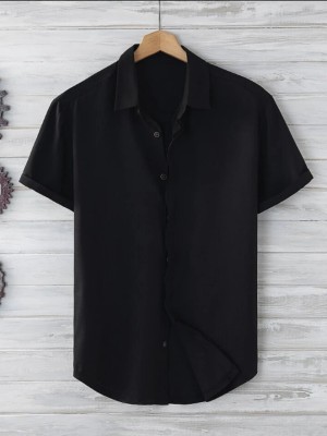 DADA IMPEX Men Solid Casual Black Shirt