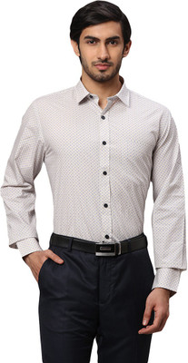 PARK AVENUE Men Printed Formal White Shirt