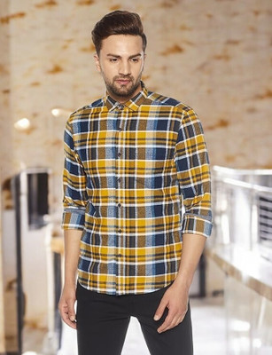 SHAH TEXTILES Men Checkered Casual Multicolor Shirt