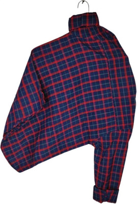 Arthz Fashion Trend Men Checkered Casual Dark Blue, Red, White Shirt