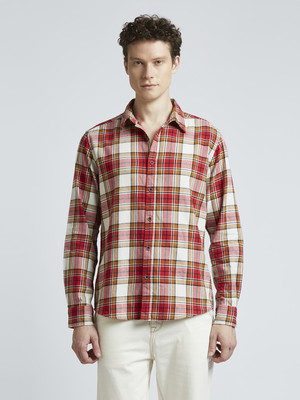 Pepe Jeans Men Checkered Casual Red Shirt