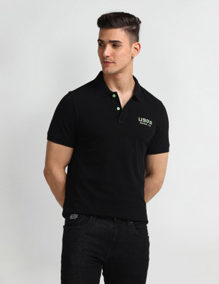 U.S. POLO ASSN. Men Solid Casual Black Shirt