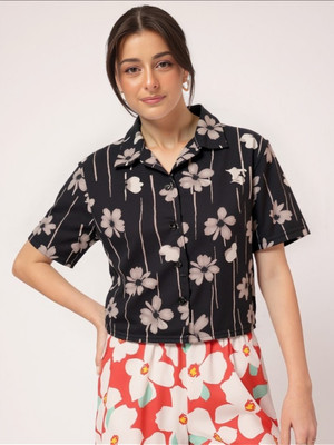 PP Vastram Women Printed Casual Black Shirt