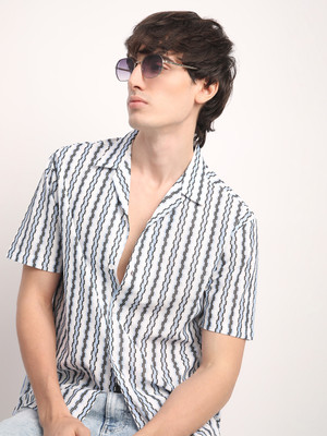Voroxy Men Printed Casual Multicolor Shirt