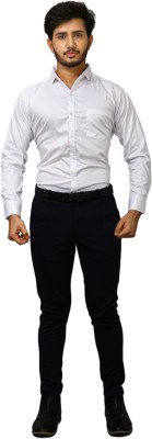 Trendz Tycoon Men Solid Casual White Shirt