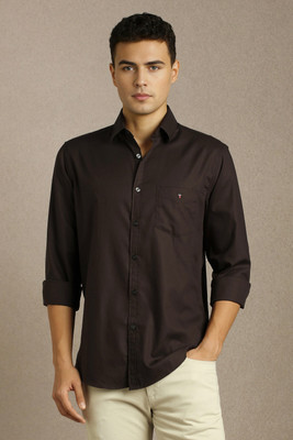 LOUIS PHILIPPE Men Solid Casual Brown Shirt