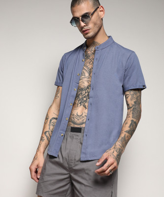 CAMPUS SUTRA Men Solid Casual Grey Shirt