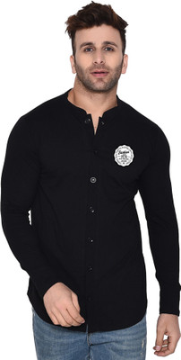 Blisstone Men Printed Casual Black Shirt