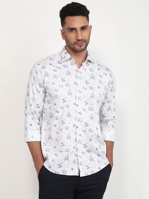 PARK AVENUE Men Printed Casual Blue Shirt