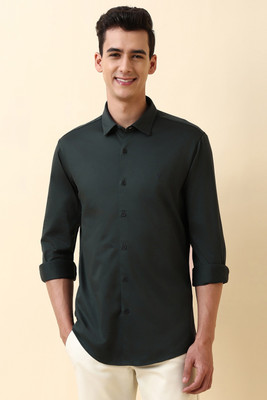 Allen Solly Men Solid Casual Green Shirt