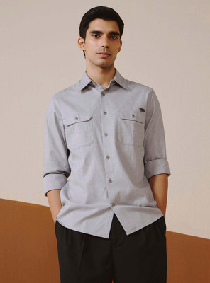 Andamen Men Solid Casual Grey Shirt