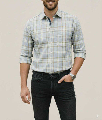 Fashion Men Checkered Formal Multicolor Shirt