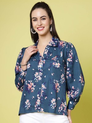 PLUSS Women Printed Casual Multicolor Shirt