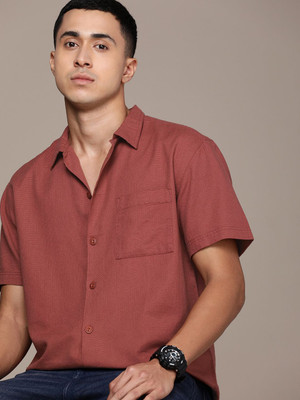Roadster Men Solid Casual Red Shirt