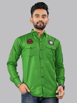 GreenFlair Men Printed Casual Multicolor Shirt