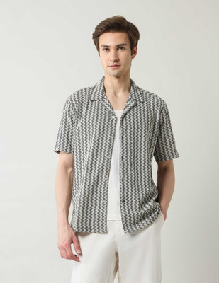Arrow Newyork Men Striped Formal Black, White Shirt