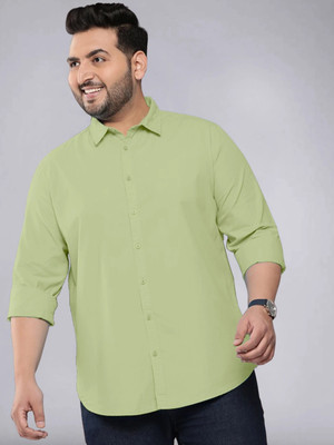 METRONAUT PLUS Men Solid Casual Green Shirt