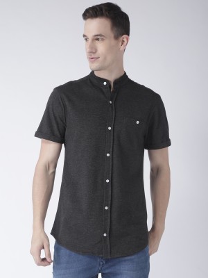 Club York Men Solid Casual Grey Shirt