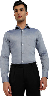 PARK AVENUE Men Solid Formal Blue Shirt
