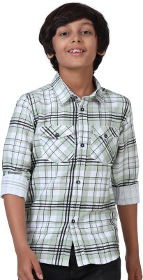 ROCKET SCIENCE Boys Checkered Casual Multicolor Shirt