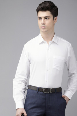 VAN HEUSEN Men Self Design Formal White Shirt