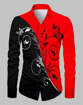 JRKENTERPRISE Men Printed Casual Red Shirt