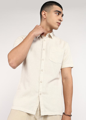 Pepe Jeans Men Solid Casual White Shirt