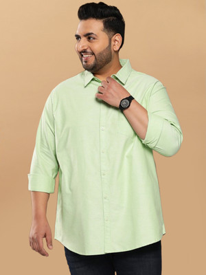 METRONAUT PLUS Men Solid Casual Light Green Shirt