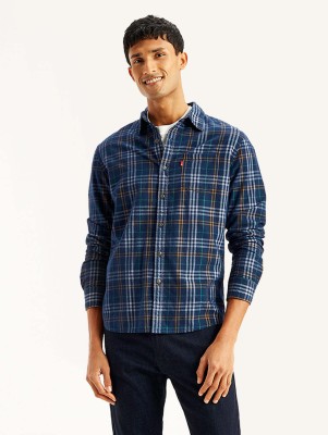 LEVI'S Men Printed Casual Blue Shirt