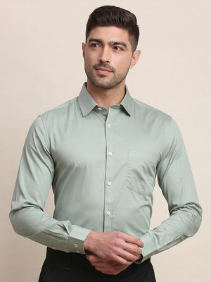 INVICTUS Men Solid Formal Green Shirt