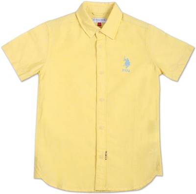 U.S. POLO ASSN. Baby Boys Solid Casual Yellow Shirt