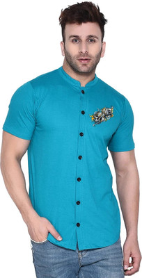 tfurnish Men Solid Casual Light Green Shirt