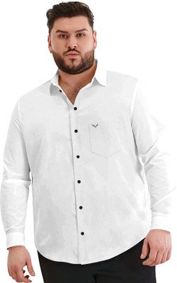 js studio Men Solid Casual White Shirt