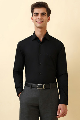 Allen Solly Men Solid Formal Black Shirt