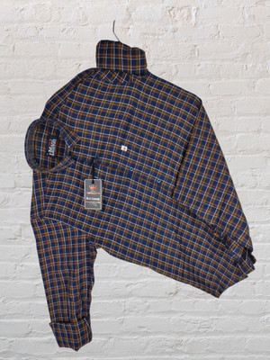 VK WINTER WEAR Men Checkered Casual Brown Shirt