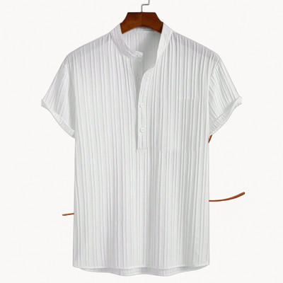 Jenil Fashion Men Self Design Casual White Shirt