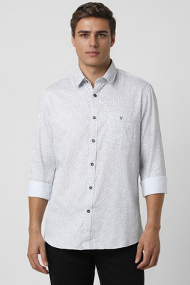 VAN HEUSEN Men Printed Casual White Shirt