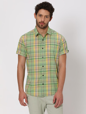 MUFTI Men Checkered Casual Multicolor Shirt
