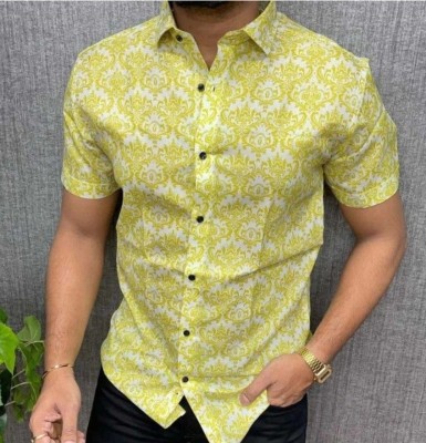 Keshav Men Printed Casual Green Shirt