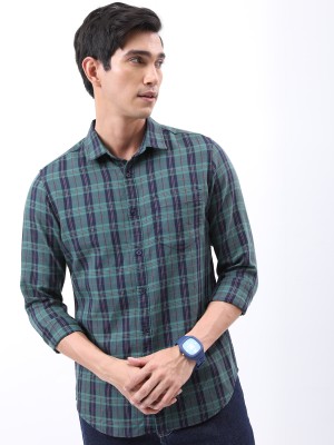 HIGHLANDER Men Checkered Casual Green, Dark Blue, Red Shirt