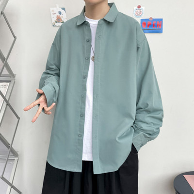 SHABIB Men Solid Casual Green Shirt