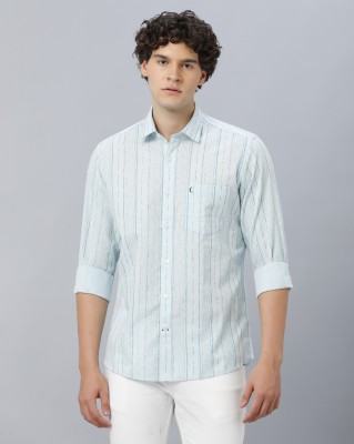 CAVALLO BY LINEN CLUB Men Printed Casual Light Blue, Blue Shirt