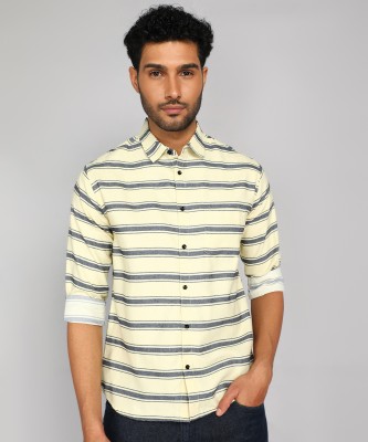 ROADRIVER Men Checkered Casual Black, White Shirt